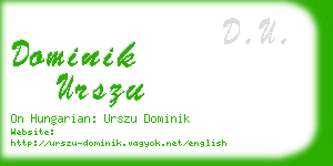 dominik urszu business card